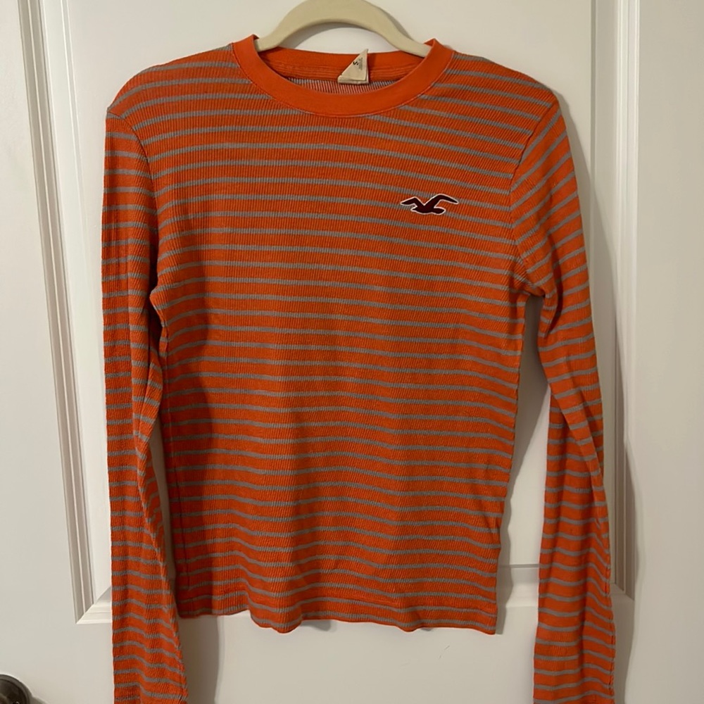 Orange and grey long sleeve